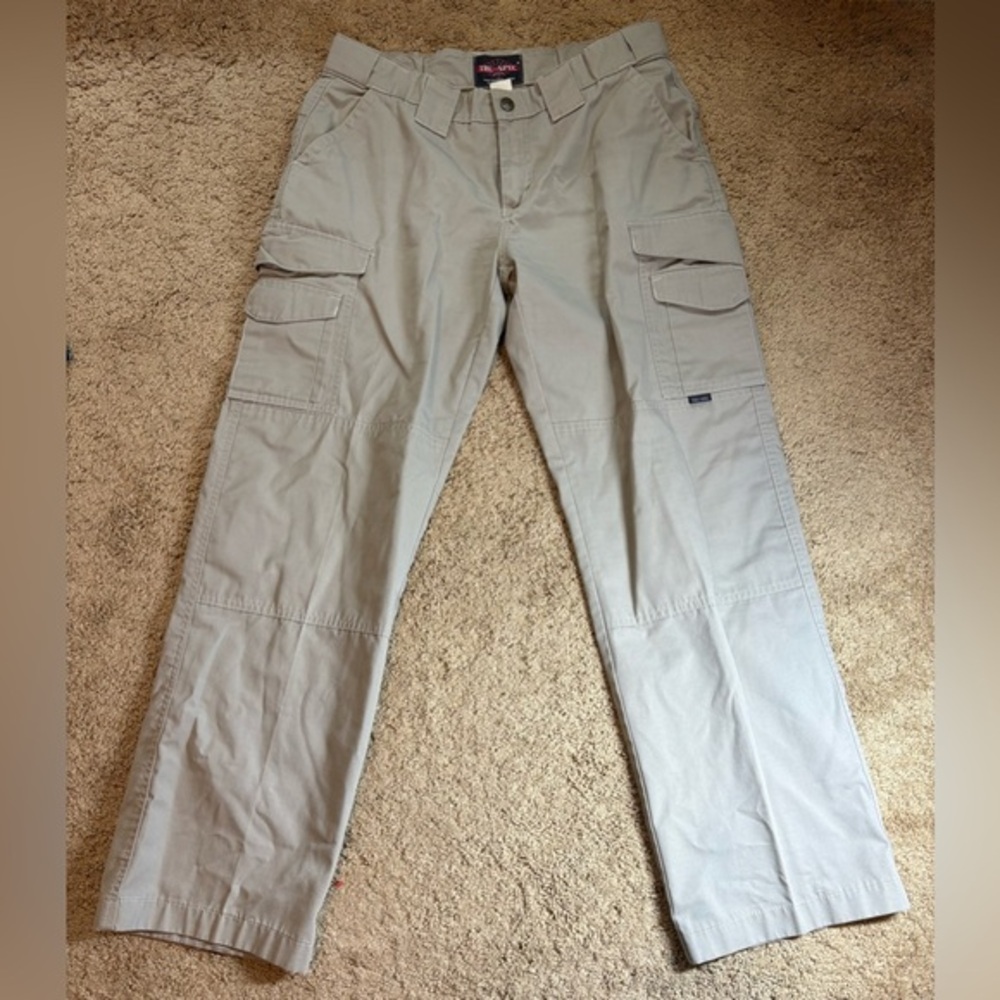 Tru-Spec Tactical Pants Men‎ 8 Beige Cargo Pockets Straight Leg Outdoor
